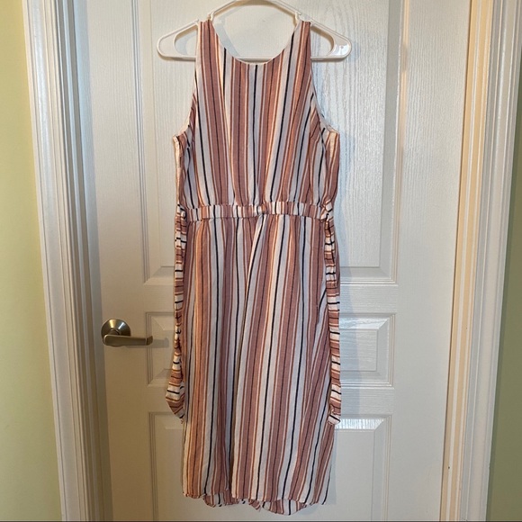 LOFT Pants - Linen Striped Tie Jumpsuit (NWOT)